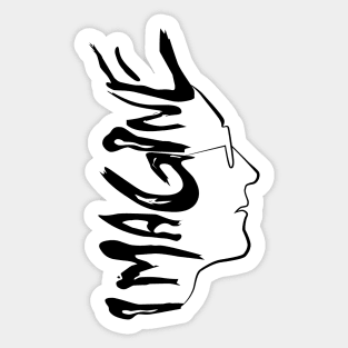 Imagine black Sticker